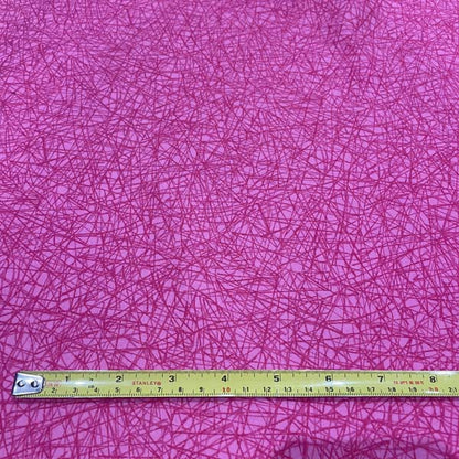Pink Cracked Line Geometric Cotton Deadstock Fabric