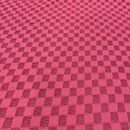 Pink Geometric Lace Deadstock Fabric