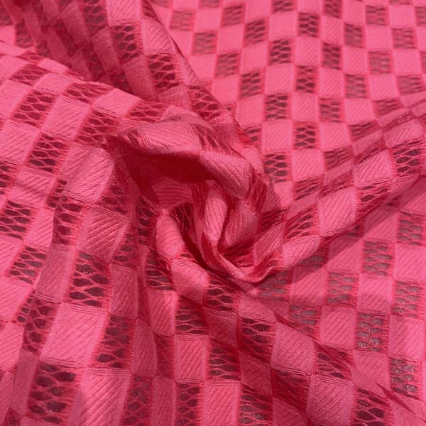 Pink Geometric Lace Deadstock Fabric