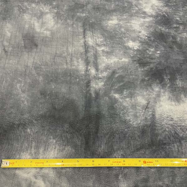 Stormy Grey Blue Tie Dye Chiffon Deadstock Fabric