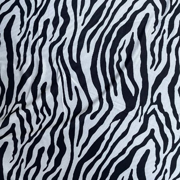 Zebra Print Lycra Activewear Deadstock Fabric