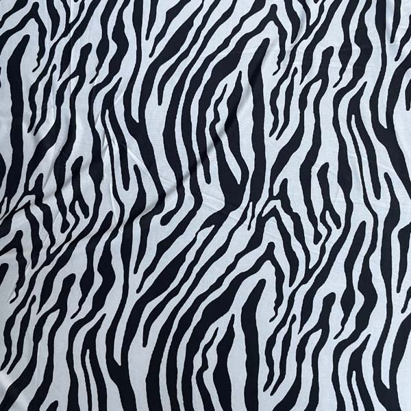 Zebra Print Lycra Activewear Deadstock Fabric