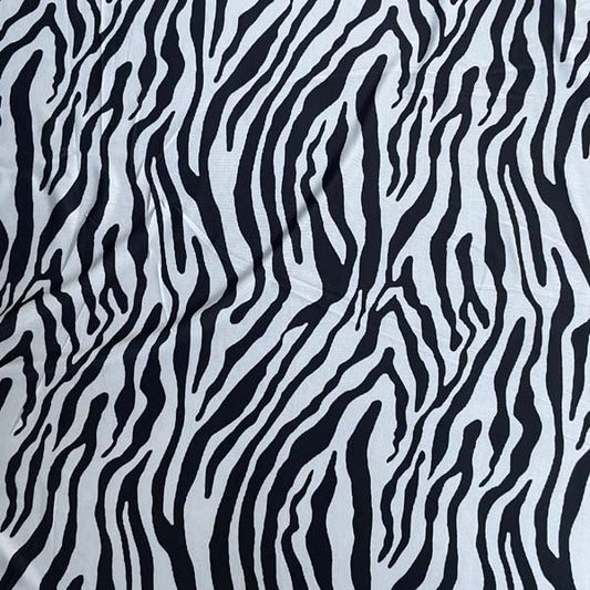 Zebra Print Lycra Activewear Deadstock Fabric