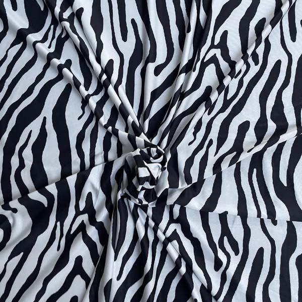 Zebra Print Lycra Activewear Deadstock Fabric