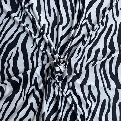 Zebra Print Lycra Activewear Deadstock Fabric