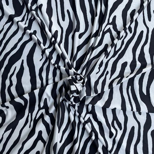 Zebra Print Lycra Activewear Deadstock Fabric