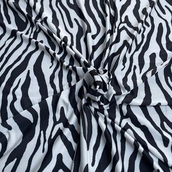 Zebra Print Lycra Activewear Deadstock Fabric