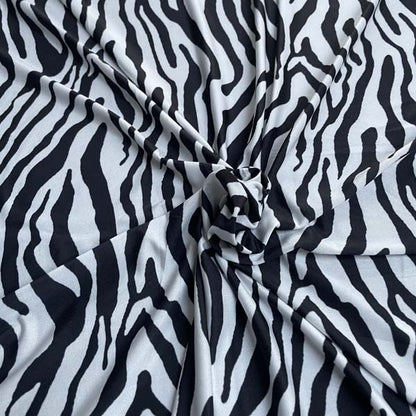 Zebra Print Lycra Activewear Deadstock Fabric