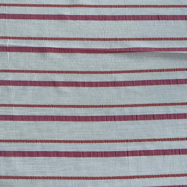 White, Pink & Orange Striped Georgette Deadstock Fabric