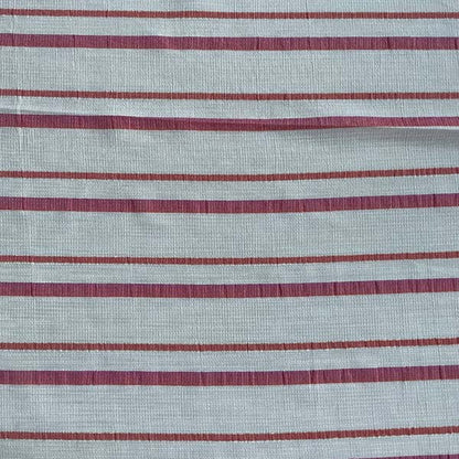White, Pink & Orange Striped Georgette Deadstock Fabric