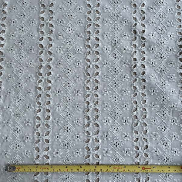 Sage Green Broderie Anglaise Deadstock Fabric