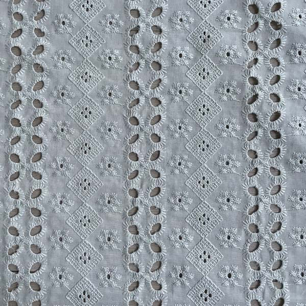 Sage Green Broderie Anglaise Deadstock Fabric