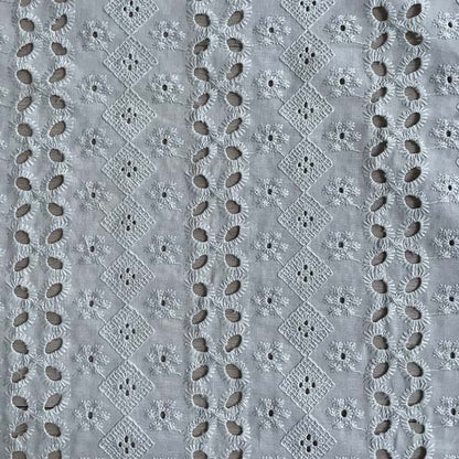 Sage Green Broderie Anglaise Deadstock Fabric