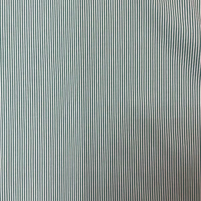 Green & White Stripe Stretch Cotton Spandex Deadstock Fabric