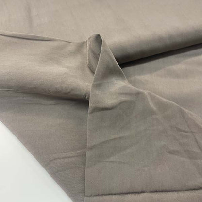 Dark Taupe Brown Peachskin Deadstock Fabric