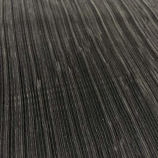 Black Crinkle Stretch Polyester Deadstock Fabric