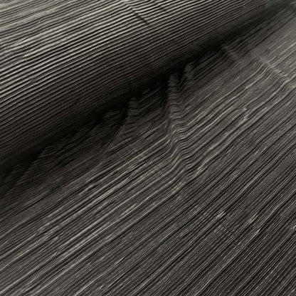 Black Crinkle Stretch Polyester Deadstock Fabric