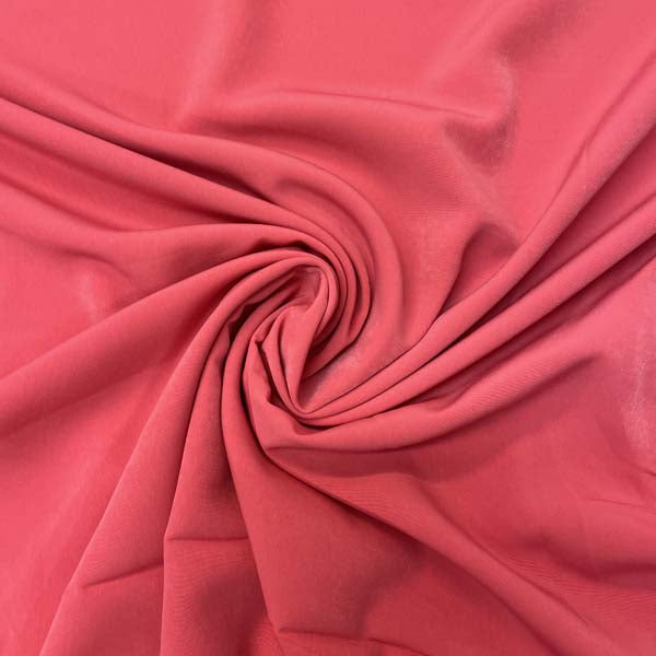 Coral Pink Peachskin Microfibre Deadstock Fabric