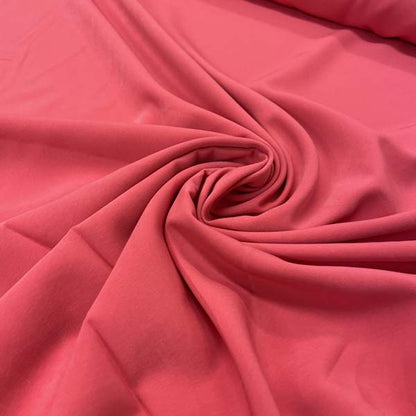 Coral Pink Peachskin Microfibre Deadstock Fabric