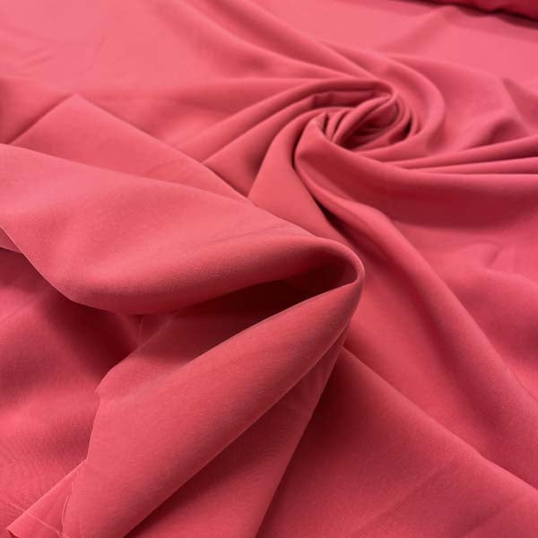 Coral Pink Peachskin Microfibre Deadstock Fabric