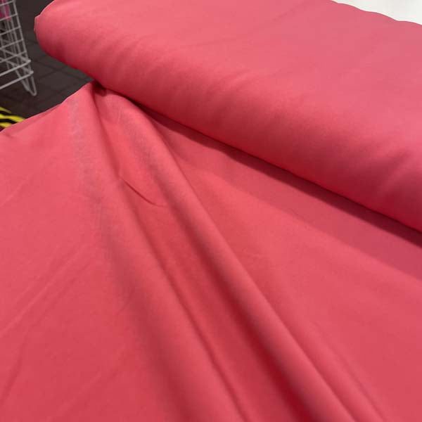 Coral Pink Peachskin Microfibre Deadstock Fabric