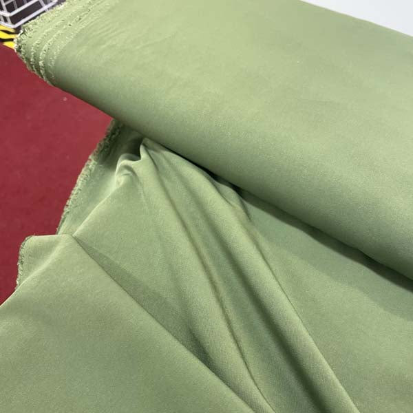 Olive Green Peachskin Microfibre Deadstock Fabric