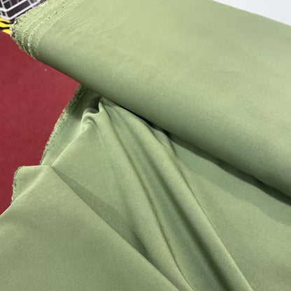 Olive Green Peachskin Microfibre Deadstock Fabric