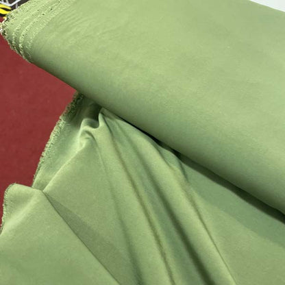 Olive Green Peachskin Microfibre Deadstock Fabric