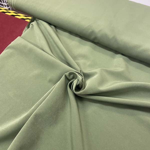 Olive Green Peachskin Microfibre Deadstock Fabric