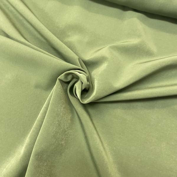 Olive Green Peachskin Microfibre Deadstock Fabric