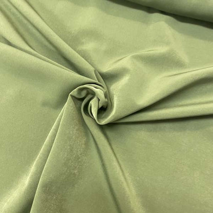 Olive Green Peachskin Microfibre Deadstock Fabric