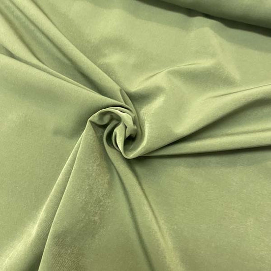 Olive Green Peachskin Microfibre Deadstock Fabric