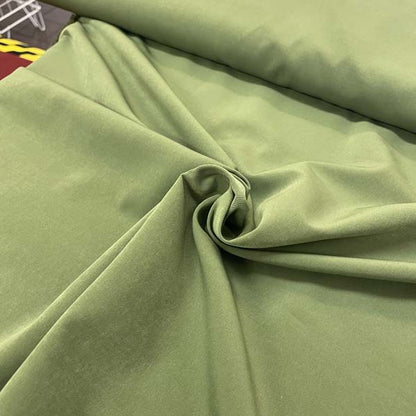 Olive Green Peachskin Microfibre Deadstock Fabric