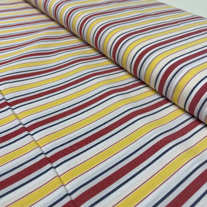 Multicolour Stripe 100% Cotton Deadstock Fabric