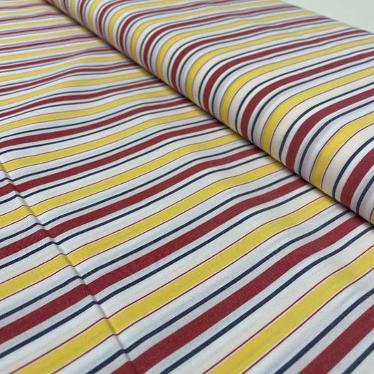 Multicolour Stripe 100% Cotton Deadstock Fabric