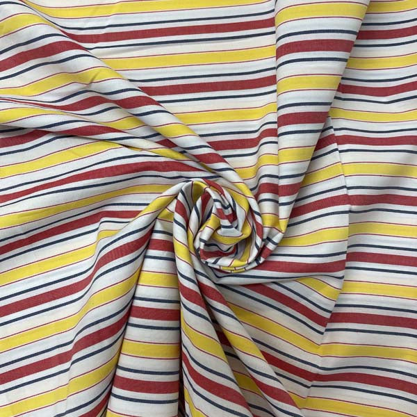 Multicolour Stripe 100% Cotton Deadstock Fabric