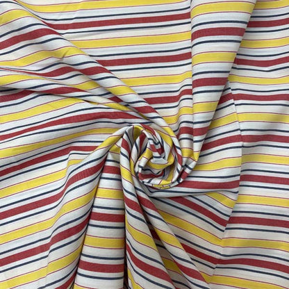 Multicolour Stripe 100% Cotton Deadstock Fabric