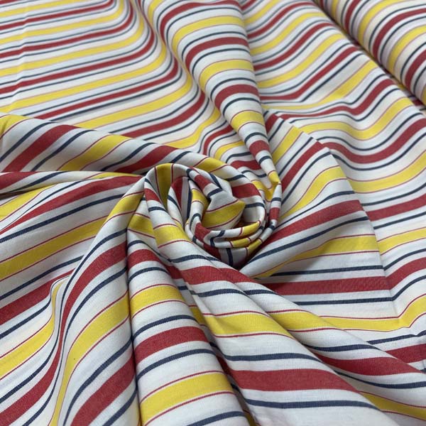 Multicolour Stripe 100% Cotton Deadstock Fabric