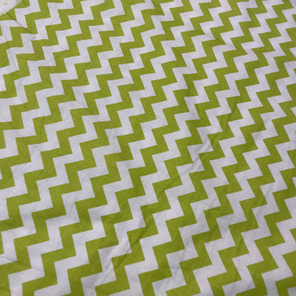 Riley Blake Lime Green Chevron 100% Cotton Deadstock Fabric