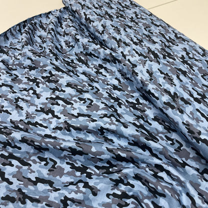 Blue Army Camouflage Cotton Deadstock Fabric