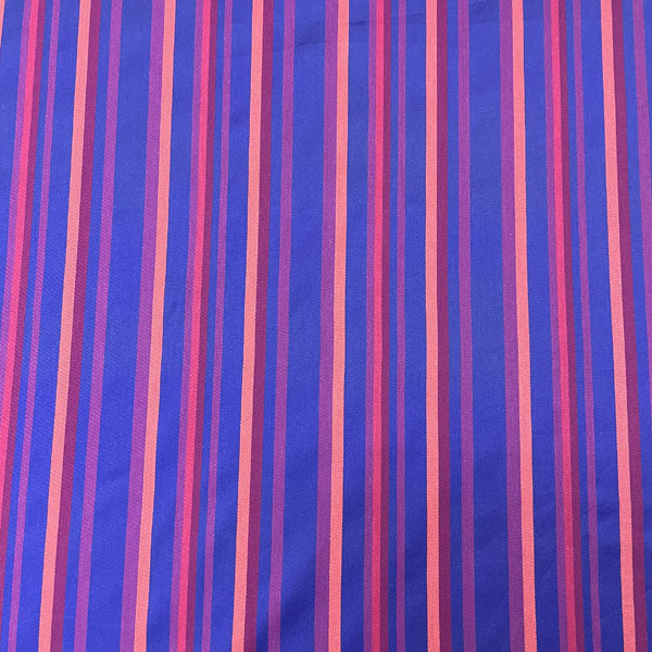 Deadstock Navy Multi Stripe 100% Cotton Fabric