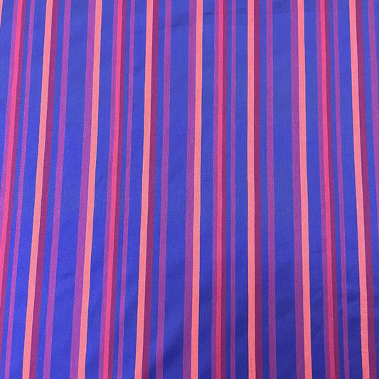 Deadstock Navy Multi Stripe 100% Cotton Fabric