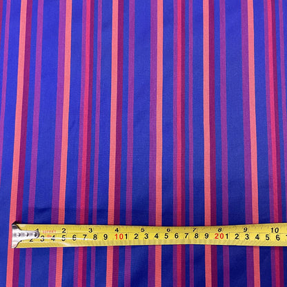 Deadstock Navy Multi Stripe 100% Cotton Fabric
