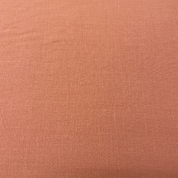 Deadstock Super Soft Salmon Pink Linen-Style Fabric