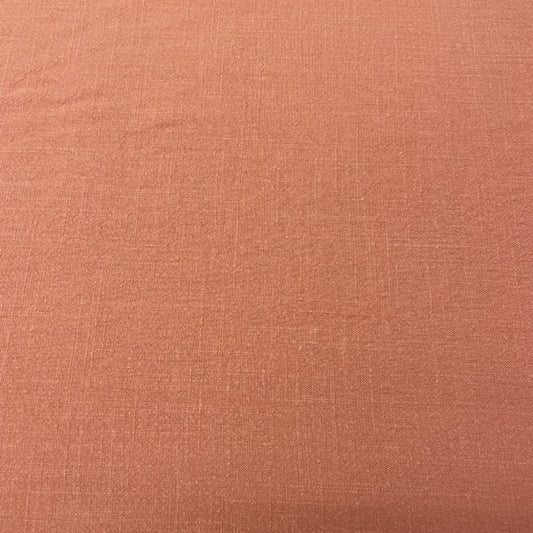 Deadstock Super Soft Salmon Pink Linen-Style Fabric