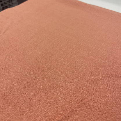 Deadstock Super Soft Salmon Pink Linen-Style Fabric