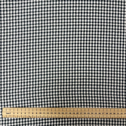 Deadstock Black & White Pattern Gingham Lightweight Polycotton Fabric