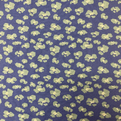 Deadstock Tubular Blue Leopard Print Cotton Jersey Knit Fabric