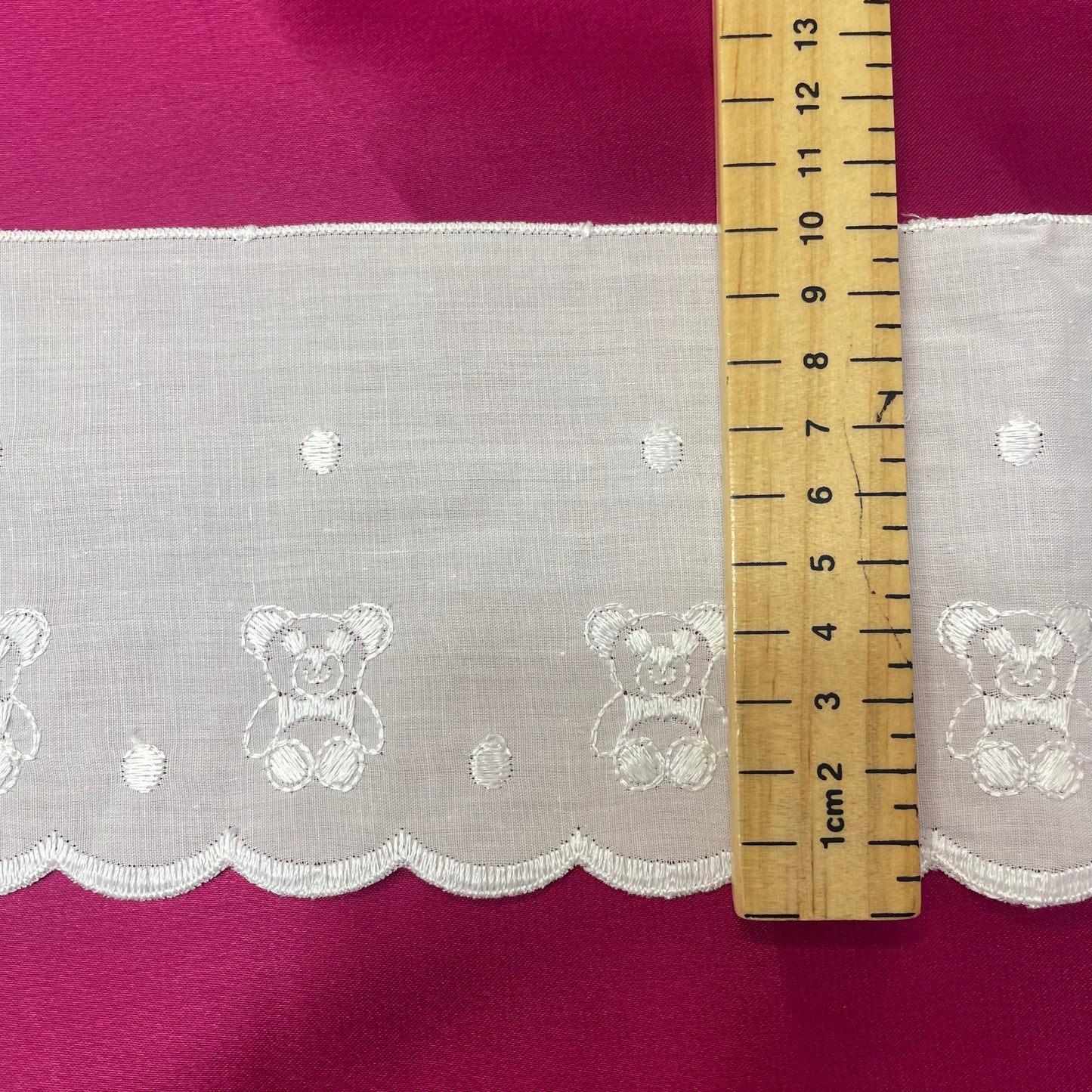 Teddy Bear White Trim: 100mm