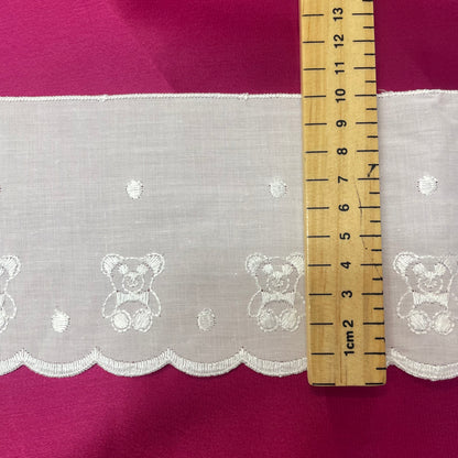 Teddy Bear White Trim: 100mm